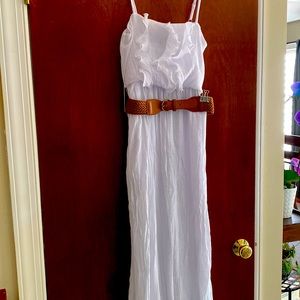 Ladies Iz Byer long white dress so small